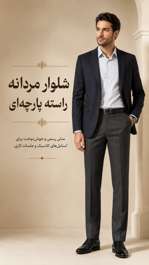 شلواذ مردانه راسته پارچه ای